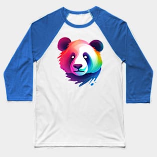 Colorful Panda Wave Baseball T-Shirt